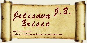 Jelisava Brisić vizit kartica